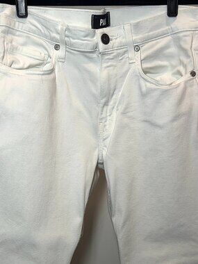 PAIGE Lennox Slim Fit White Jeans Size 32 Men's Excellent Condition